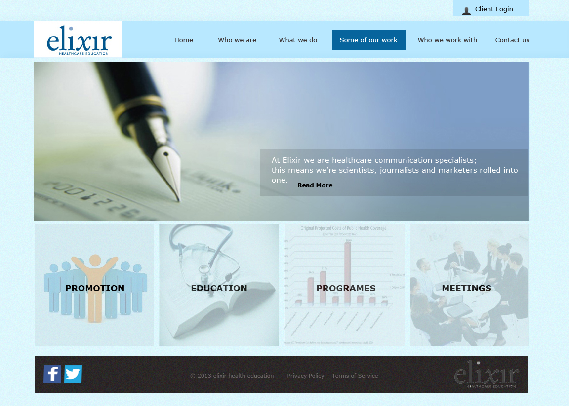 Web Design by GK for Elixir Healthcare Education | Design #2788736