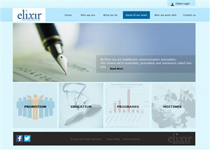 Web-Design von GK für Elixir Healthcare Education | Design #2788736