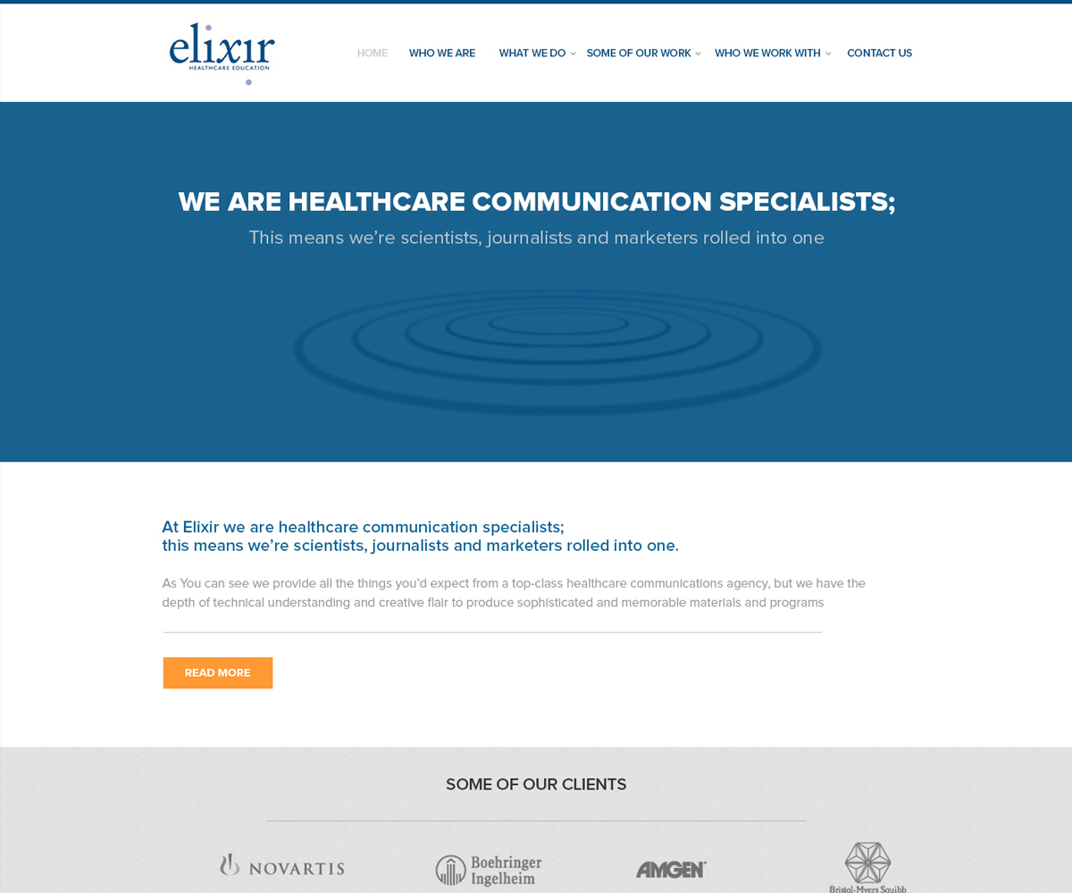 Web Design by jijesh for Elixir Healthcare Education | Design #2782884