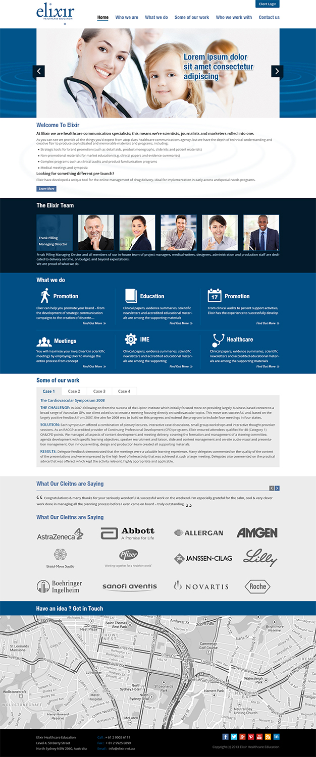 Web Design by Creative Usha for Elixir Healthcare Education | Design #2825809