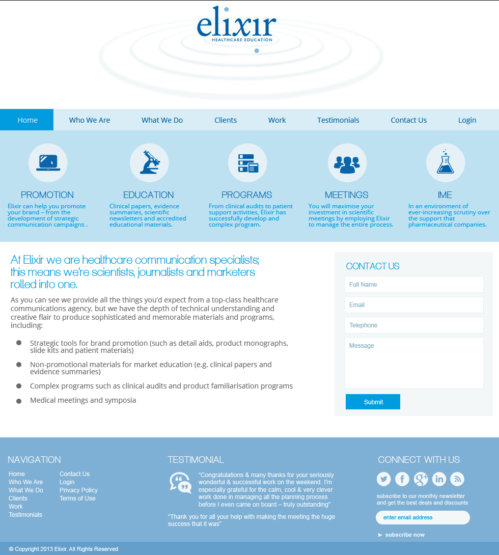 Diseño Web por jeckx2 para Elixir Healthcare Education | Diseño #2824144