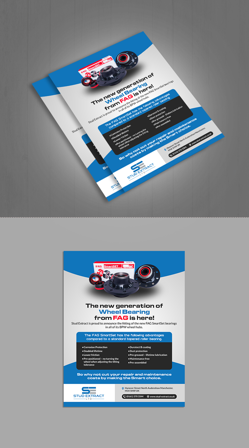 Flyer Design by Deepak_9_Malhotra for CV Hubs & Bearings Ltd | Design #18156948
