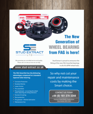 Diseño de Flyer por meet007 para CV Hubs & Bearings Ltd | Diseño: #18120540