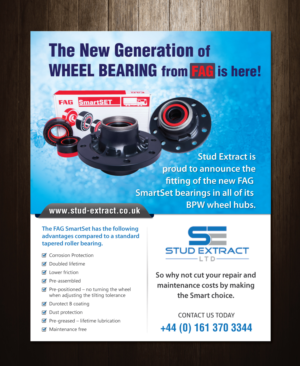 Diseño de Flyer por meet007 para CV Hubs & Bearings Ltd | Diseño: #18121309