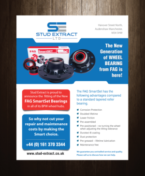 Diseño de Flyer por meet007 para CV Hubs & Bearings Ltd | Diseño: #18122069