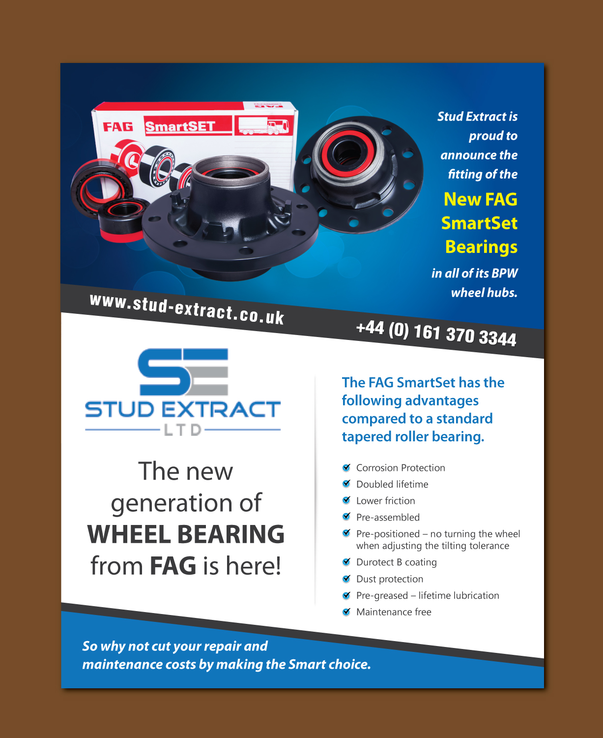 Diseño de Flyer por meet007 para CV Hubs & Bearings Ltd | Diseño #18122978