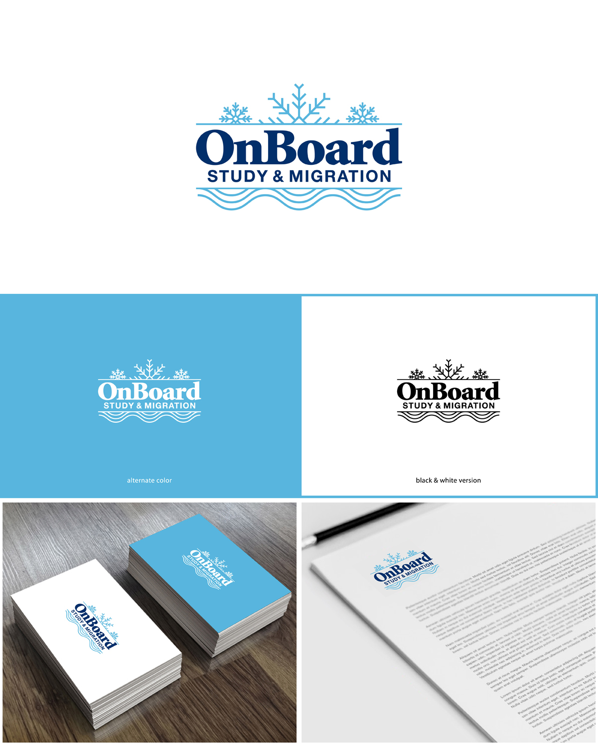 Logo-Design von MoonFeather für OnBoard Study & Migration | Design #18135869