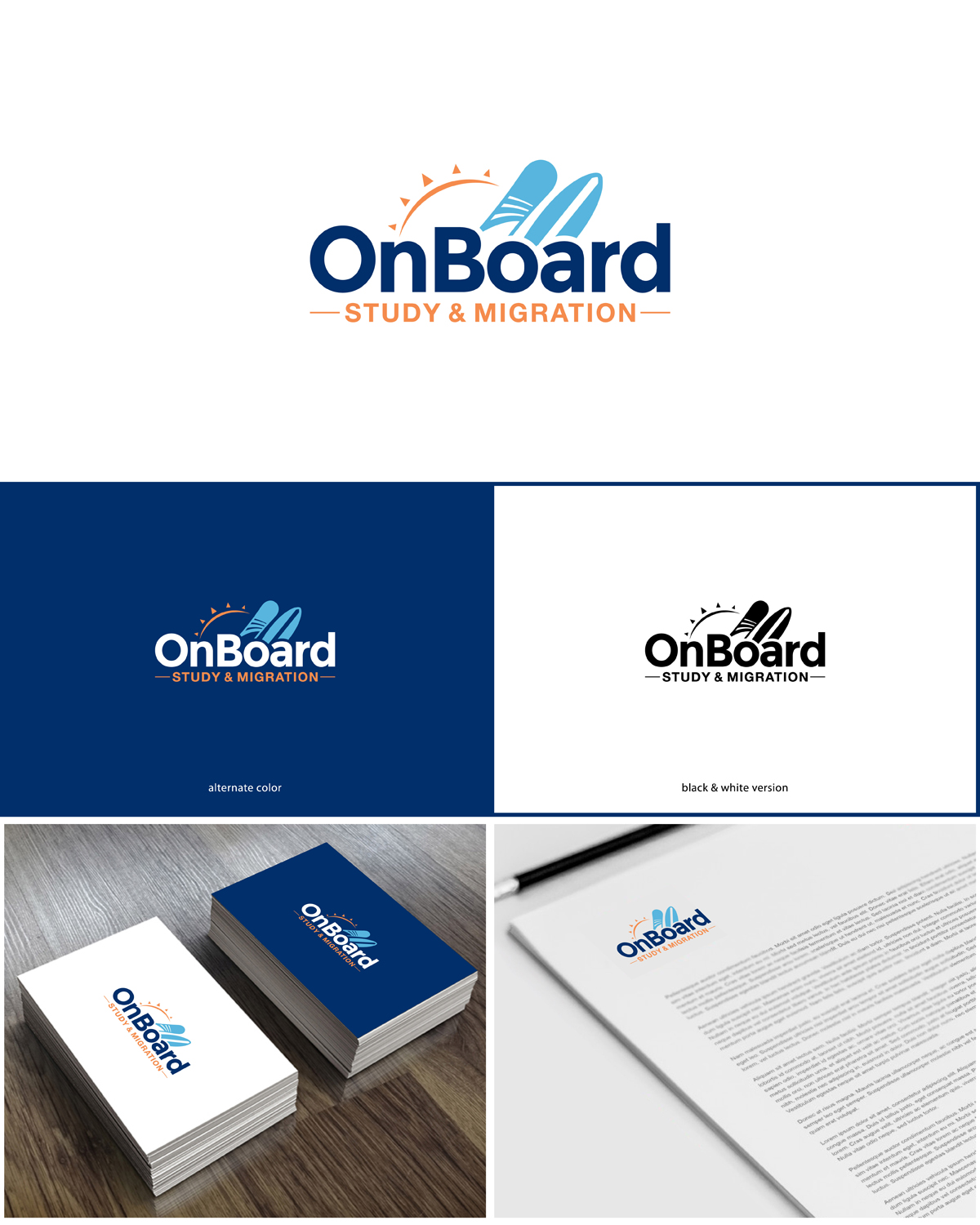 Design de Logo par MoonFeather pour OnBoard Study & Migration | Design #18139927