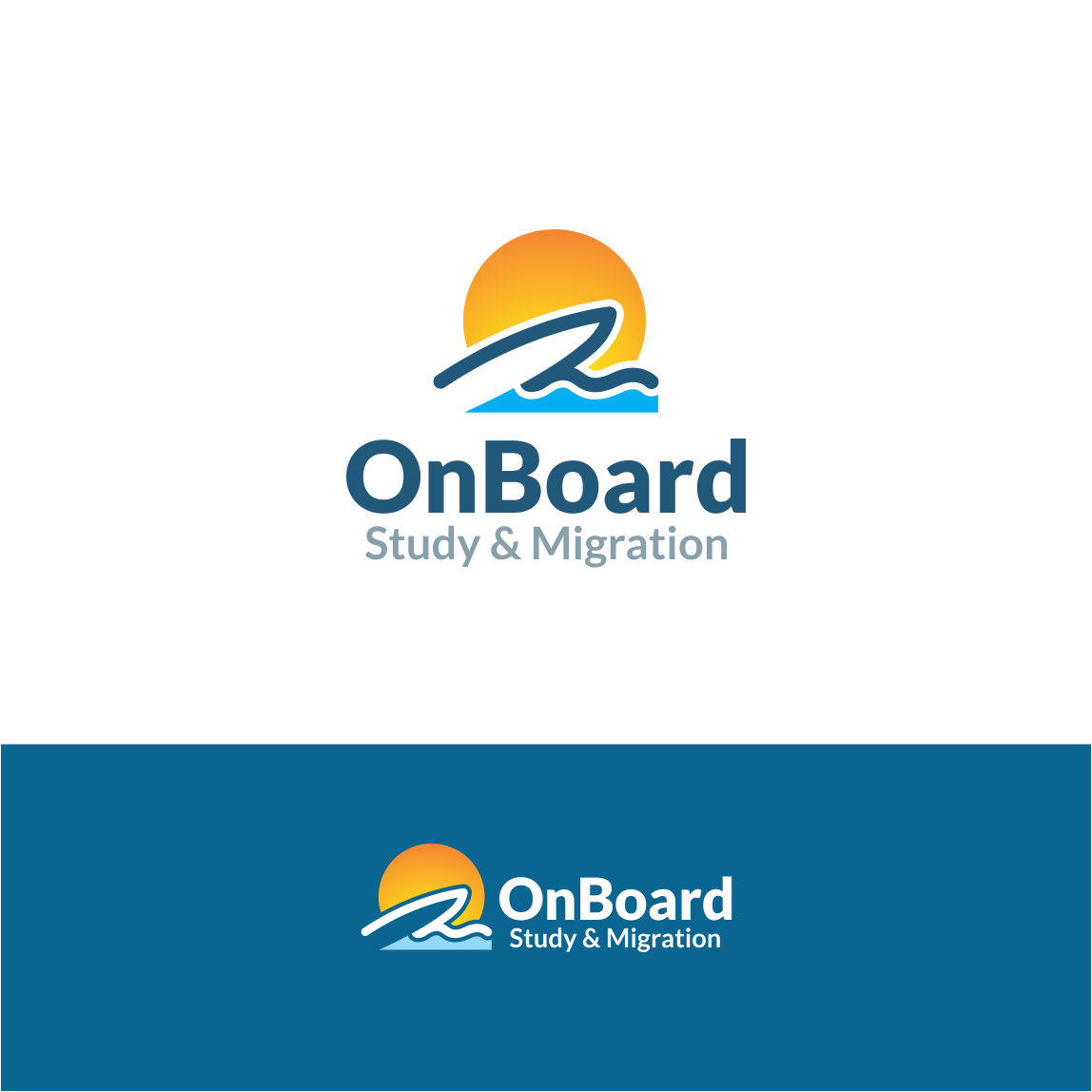 Logo-Design von Arham Hidayat für OnBoard Study & Migration | Design #18149392