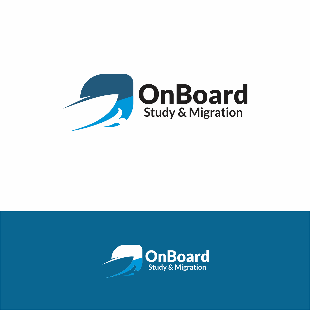 Logo-Design von Arham Hidayat für OnBoard Study & Migration | Design #18149393