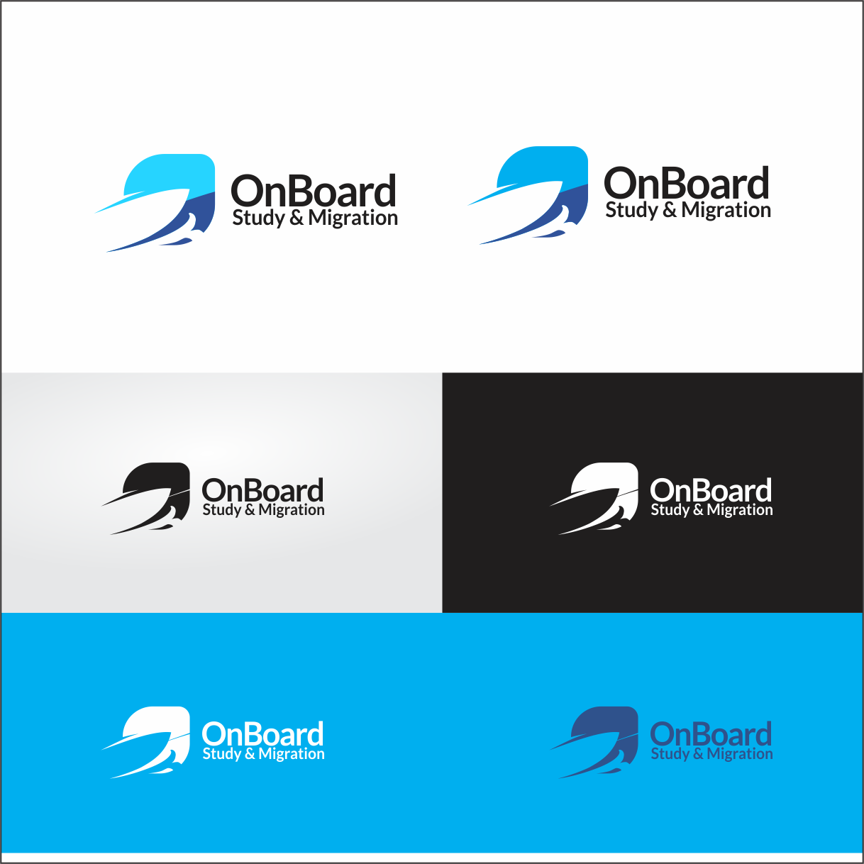 Logo-Design von Arham Hidayat für OnBoard Study & Migration | Design #18186396