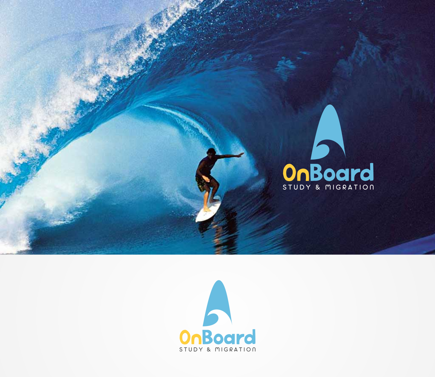 Logo Design by DoMadic for OnBoard Study & Migration | Design #18175212