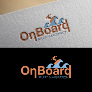Logo Design by Lazy Panda for OnBoard Study & Migration | Design #18137520