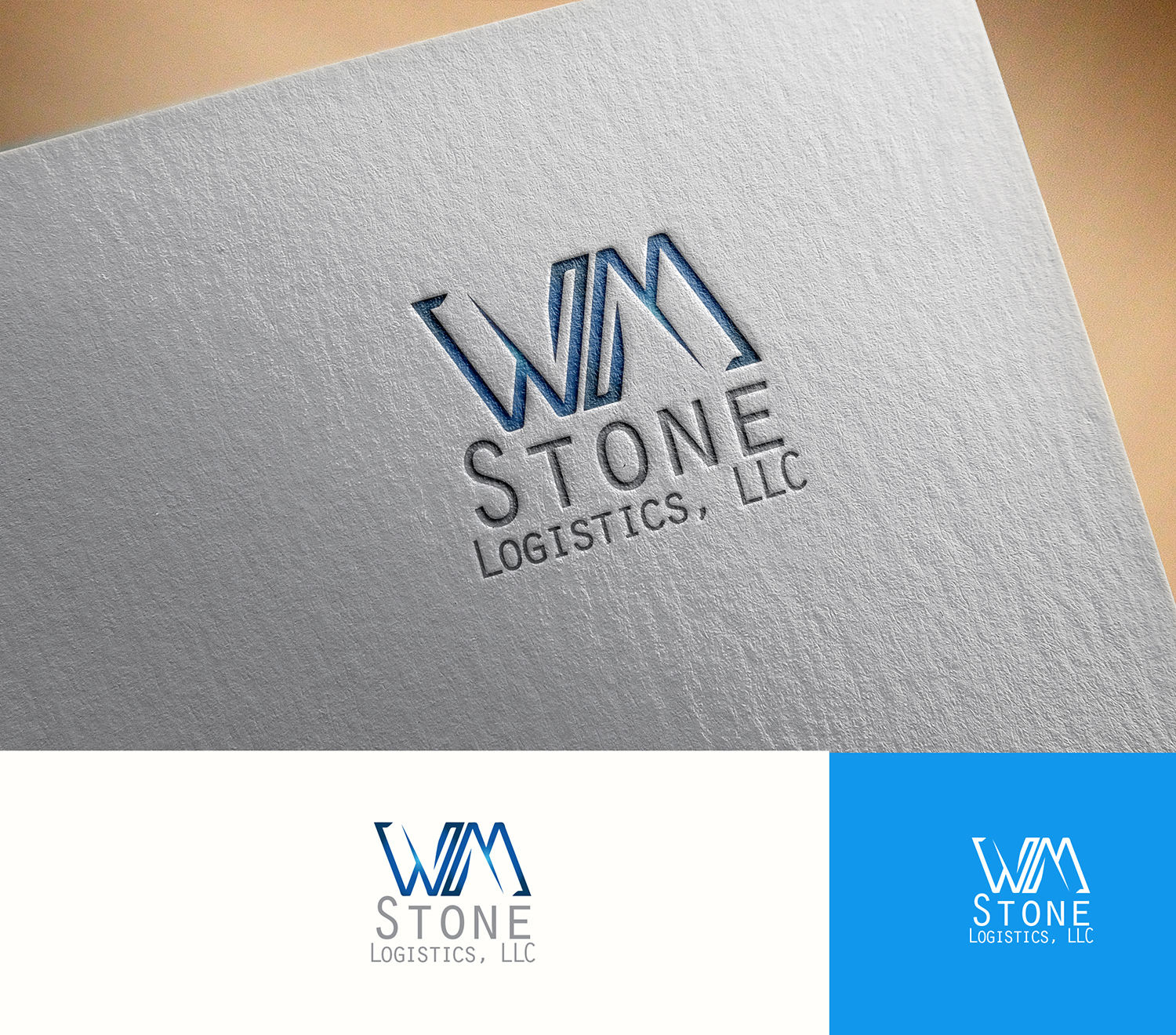 Logo Design by BEEZU for W.M. Stone Logistics, LLC | Design #18196780
