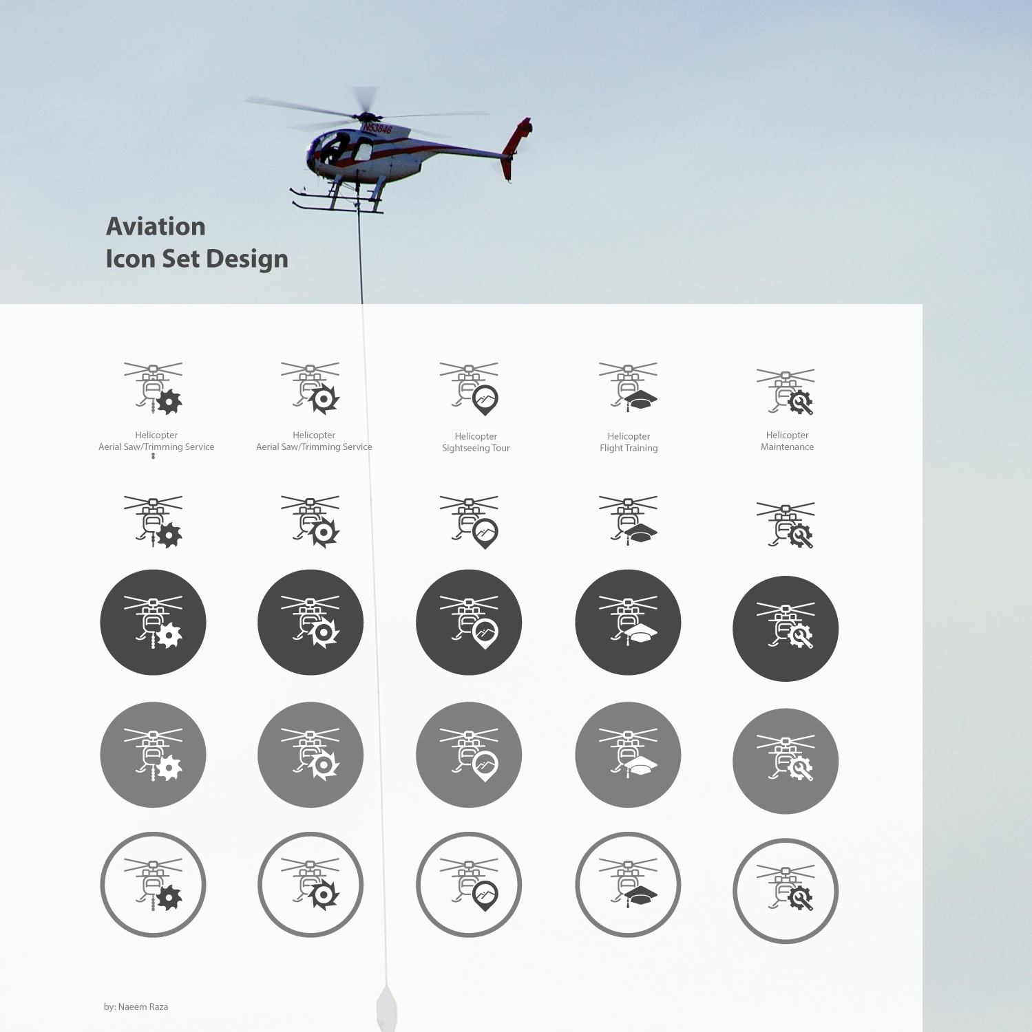 Icon Design by nraza192 2 for Heli Aviation Florida, LLC | Design #18138411