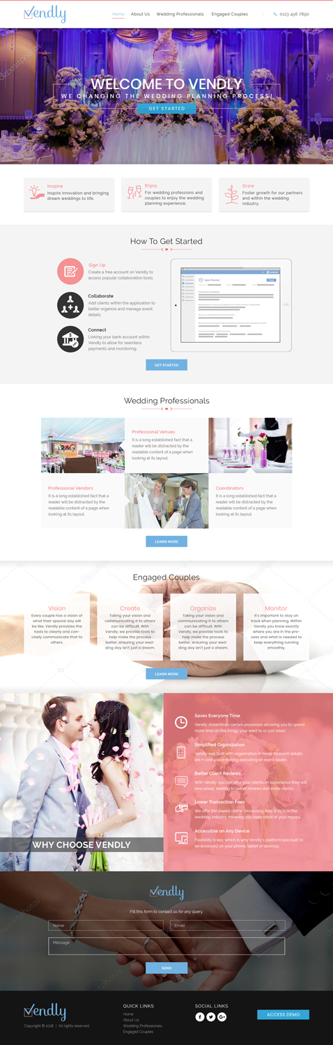 Web Design by Sujit Banerjee for Vendly Partners | Design #18191342