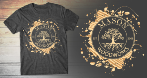 Clever/fun wood-related t-shirt design | T-shirt Design by db1404