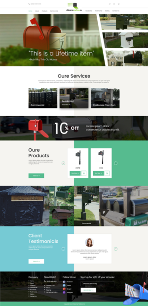 Alabama Mailbox  Website Concept (3 Pages) | Diseño Web por Smart-tech solution