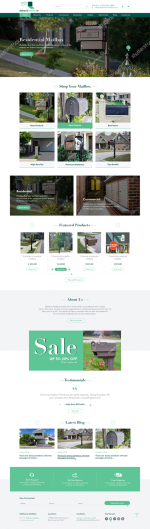 Alabama Mailbox  Website Concept (3 Pages) | Diseño Web por Ved Web Services