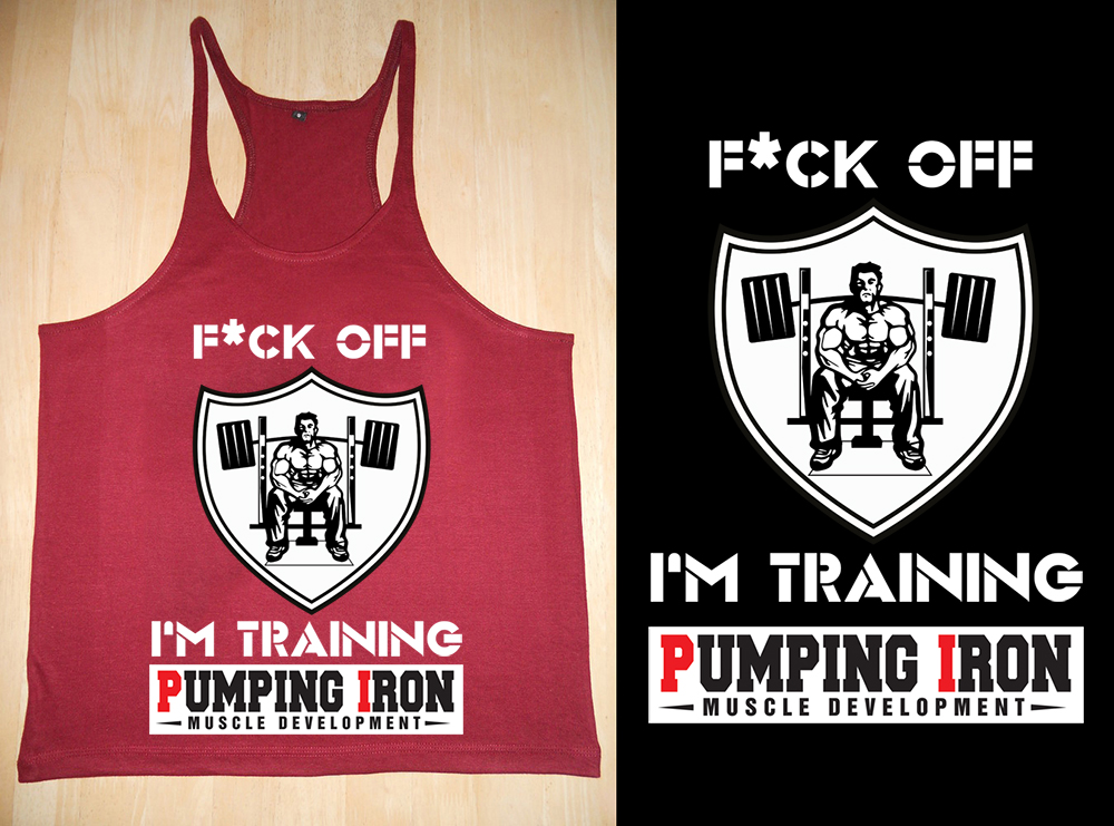 T-shirt Design by dsgrapiko for Pumping Iron Muscle Development | Design #2801865