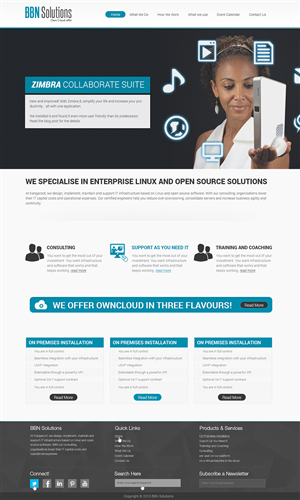 Web Design par Arsalan Ahmed pour BBN Solutions | Design : #2793391