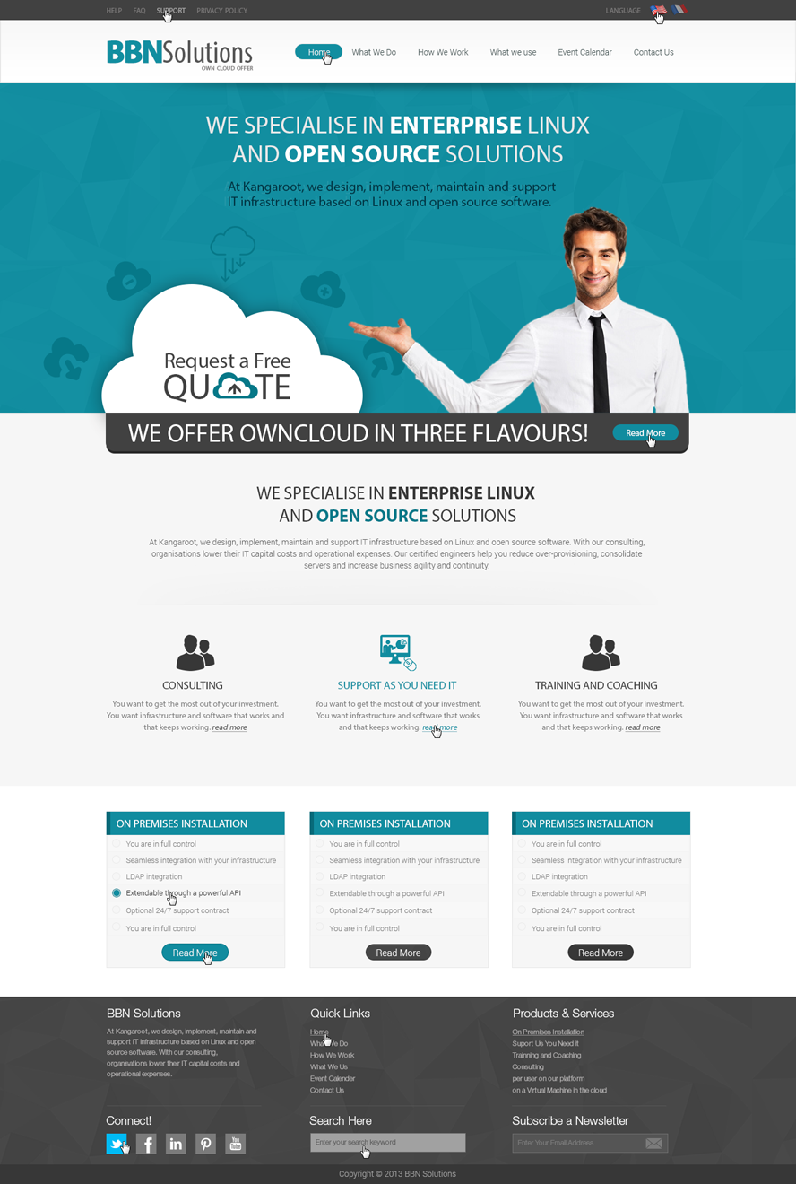 Web Design by Arsalan Ahmed for BBN Solutions | Design #2808122