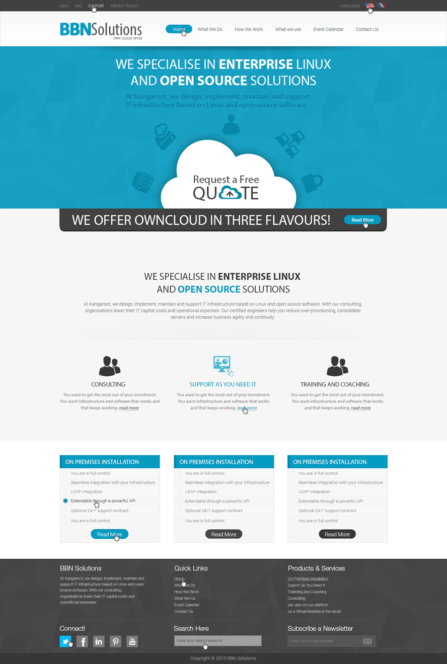Web Design by Arsalan Ahmed for BBN Solutions | Design #2826437
