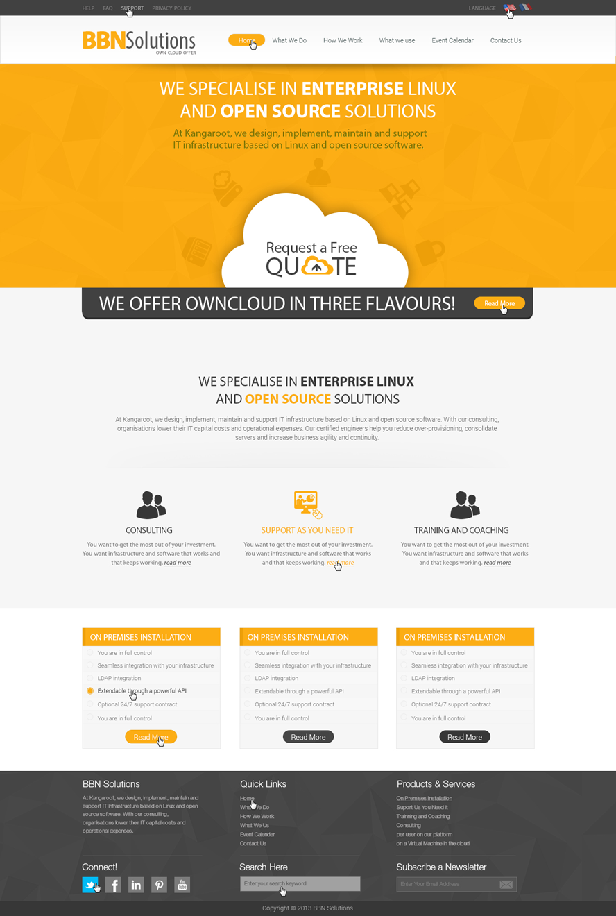 Web Design by Arsalan Ahmed for BBN Solutions | Design #2826452