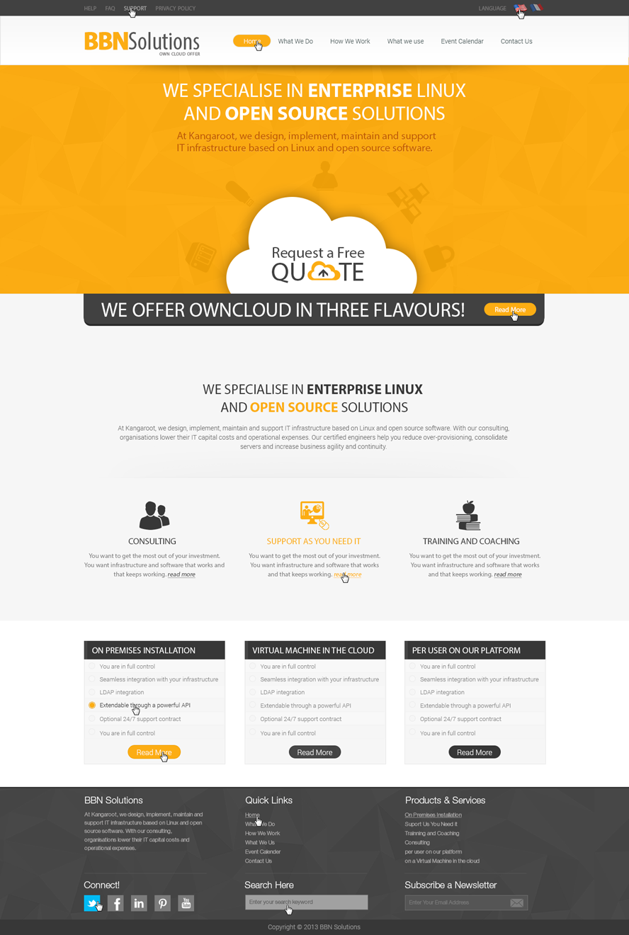 Web Design by Arsalan Ahmed for BBN Solutions | Design #2845009