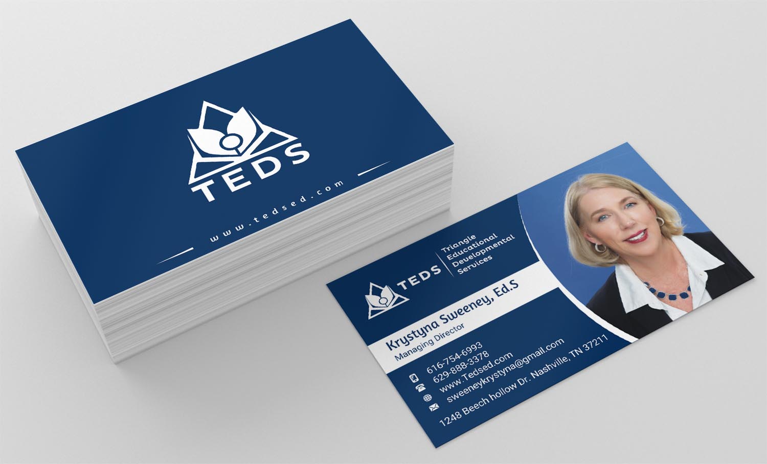 Business Card Design by INDIAN_Ashok for Triangle Educational Developmental Services | Design #18133515