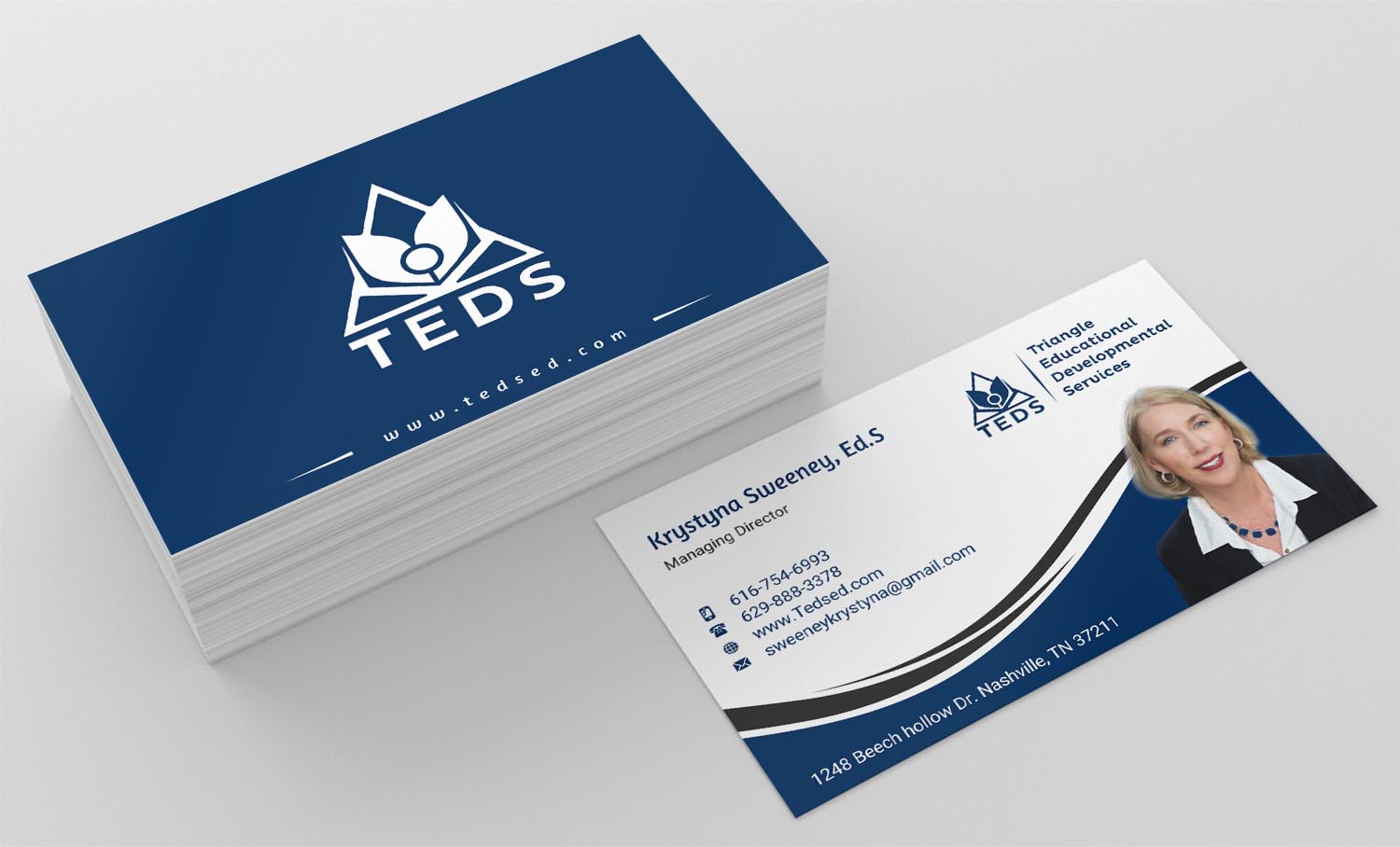 Business Card Design by INDIAN_Ashok for Triangle Educational Developmental Services | Design #18133516