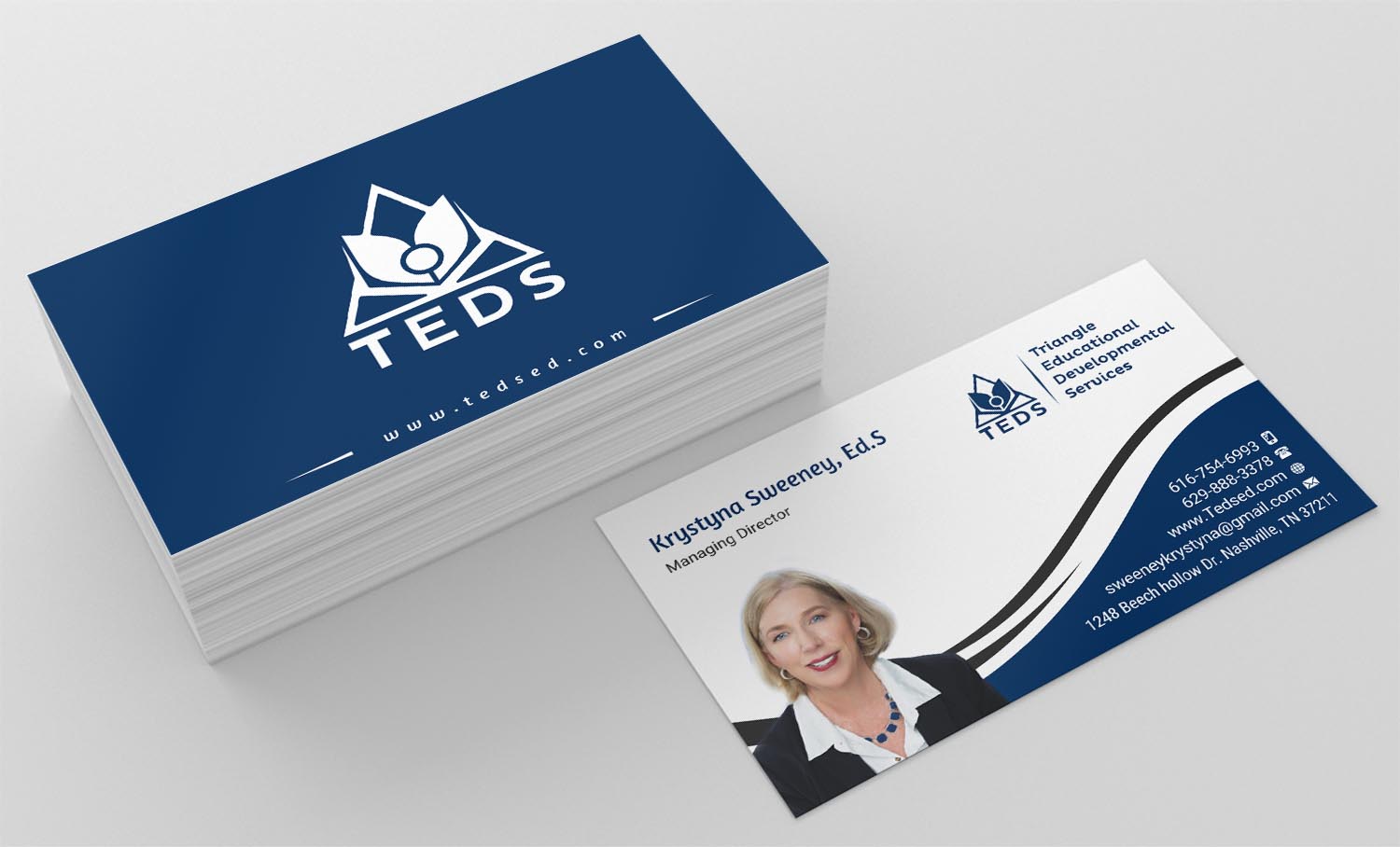 Business Card Design by INDIAN_Ashok for Triangle Educational Developmental Services | Design #18133518