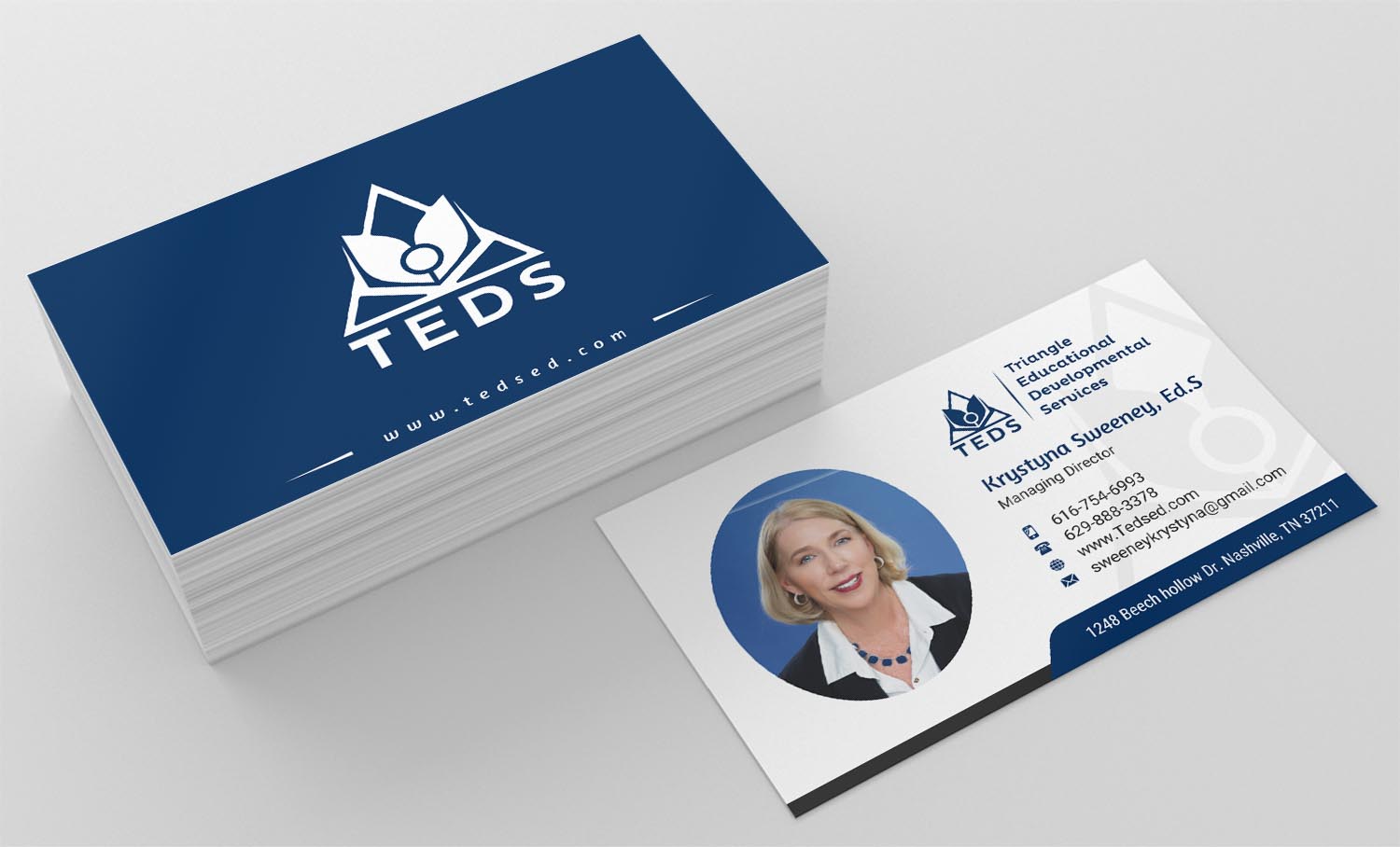 Business Card Design by INDIAN_Ashok for Triangle Educational Developmental Services | Design #18133519