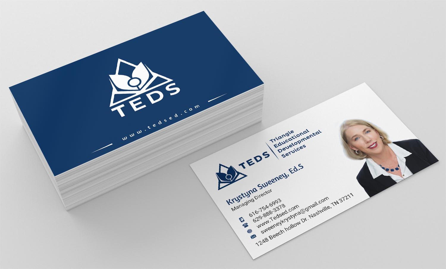 Business Card Design by INDIAN_Ashok for Triangle Educational Developmental Services | Design #18133520