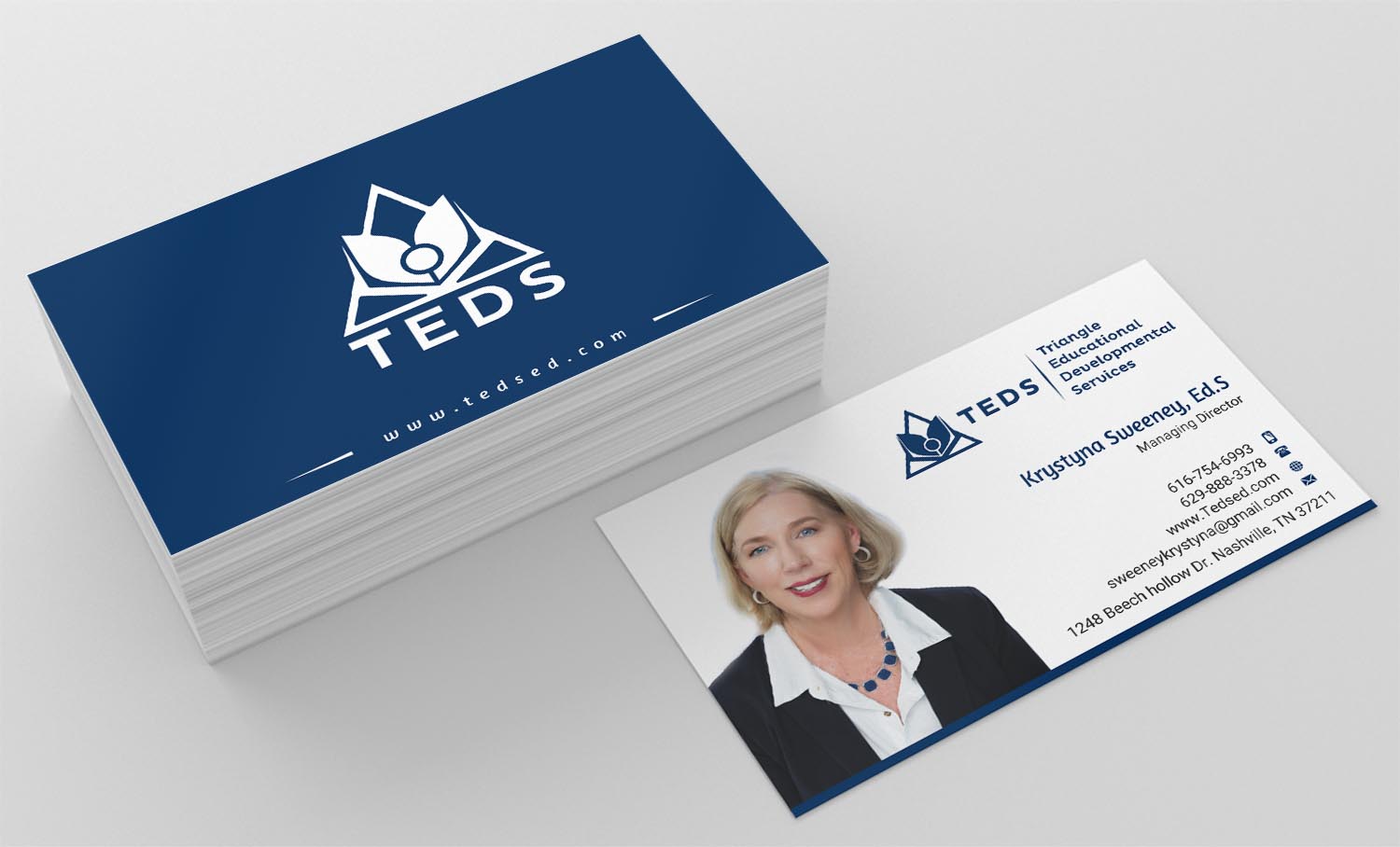 Business Card Design by INDIAN_Ashok for Triangle Educational Developmental Services | Design #18133521