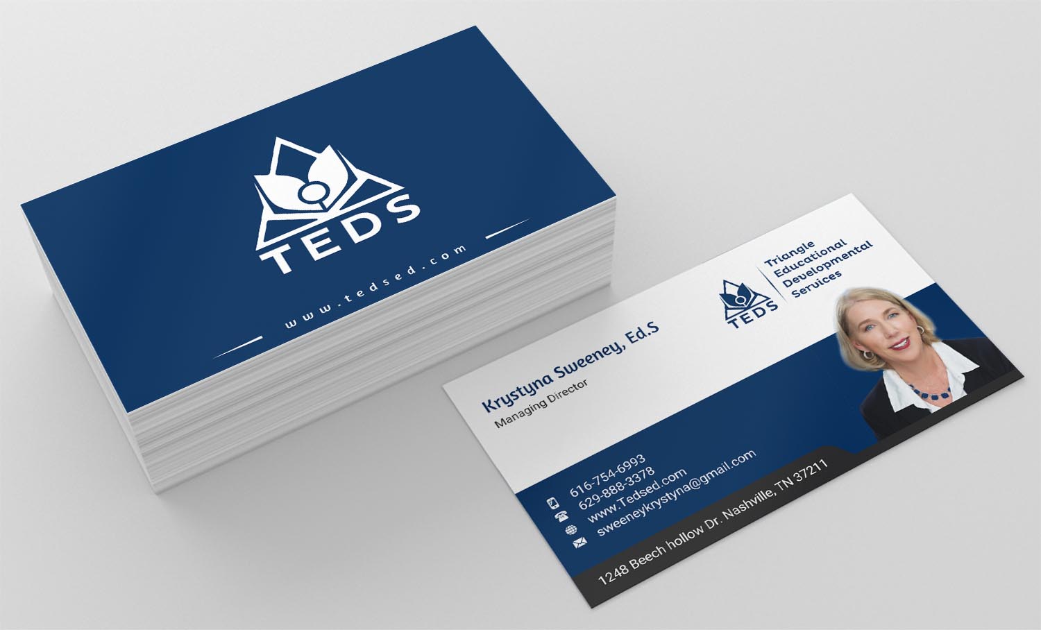 Business Card Design by INDIAN_Ashok for Triangle Educational Developmental Services | Design #18133523