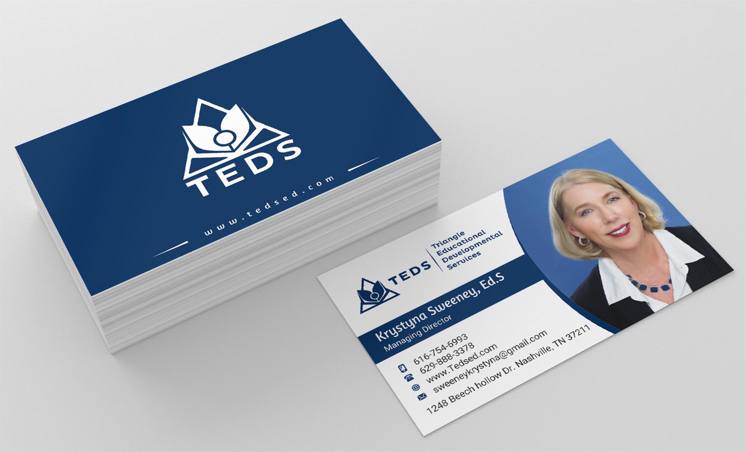 Business Card Design by INDIAN_Ashok for Triangle Educational Developmental Services | Design #18133525