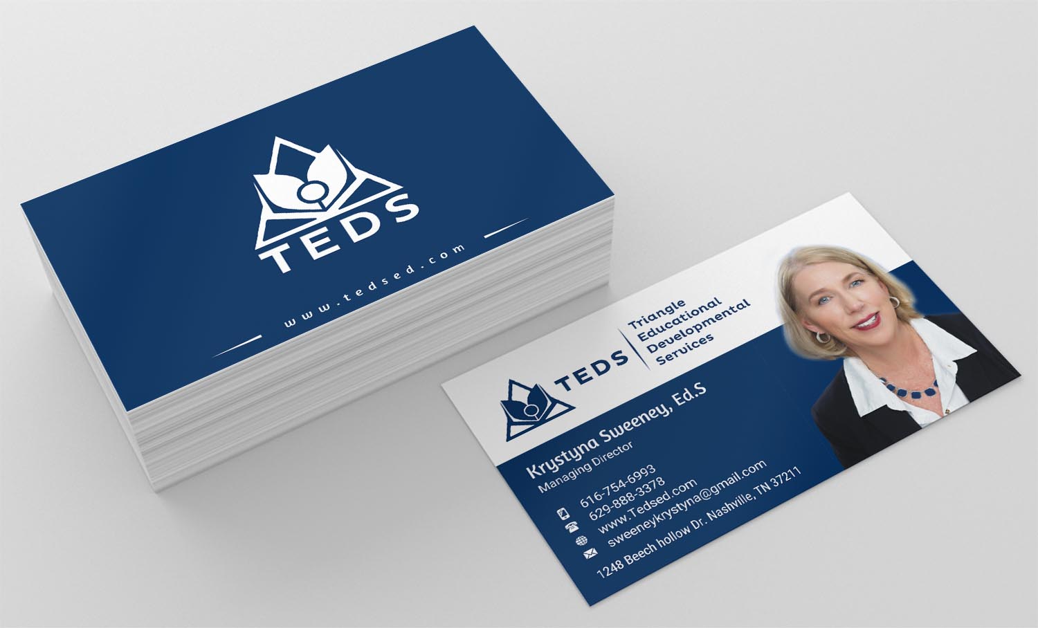 Business Card Design by INDIAN_Ashok for Triangle Educational Developmental Services | Design #18133526