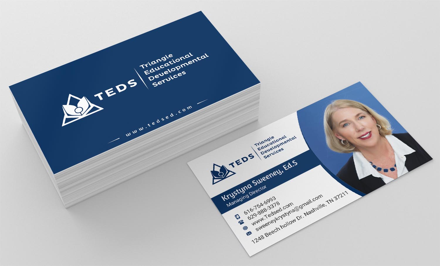 Business Card Design by INDIAN_Ashok for Triangle Educational Developmental Services | Design #18133528