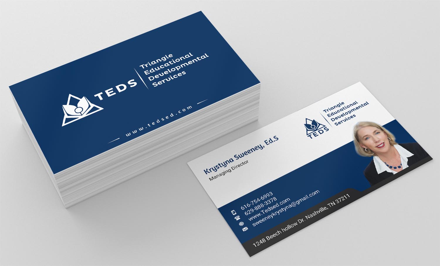 Business Card Design by INDIAN_Ashok for Triangle Educational Developmental Services | Design #18133530