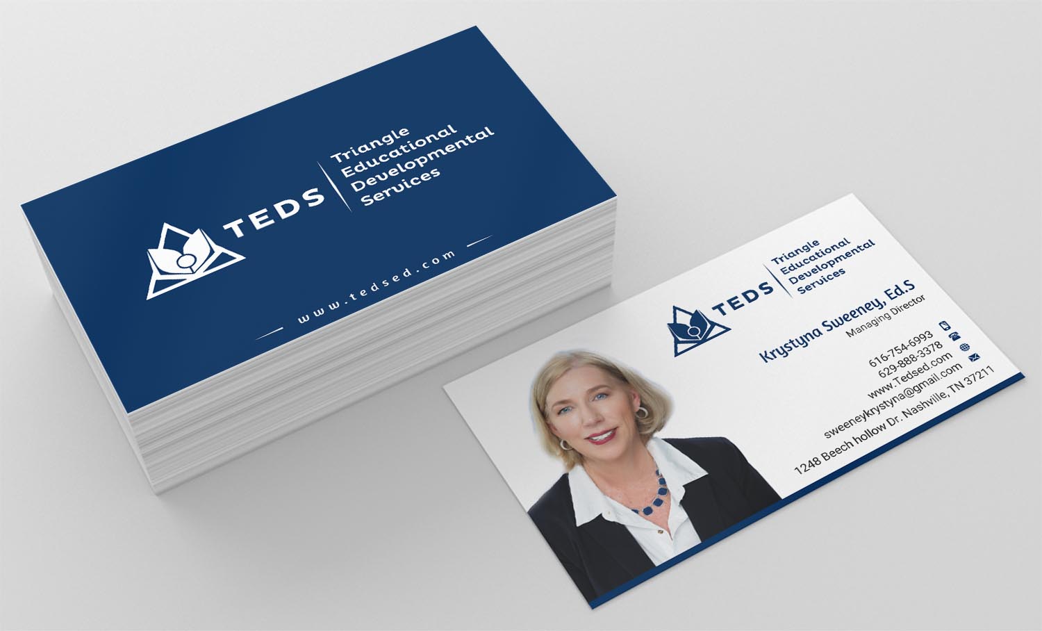 Business Card Design by INDIAN_Ashok for Triangle Educational Developmental Services | Design #18133532