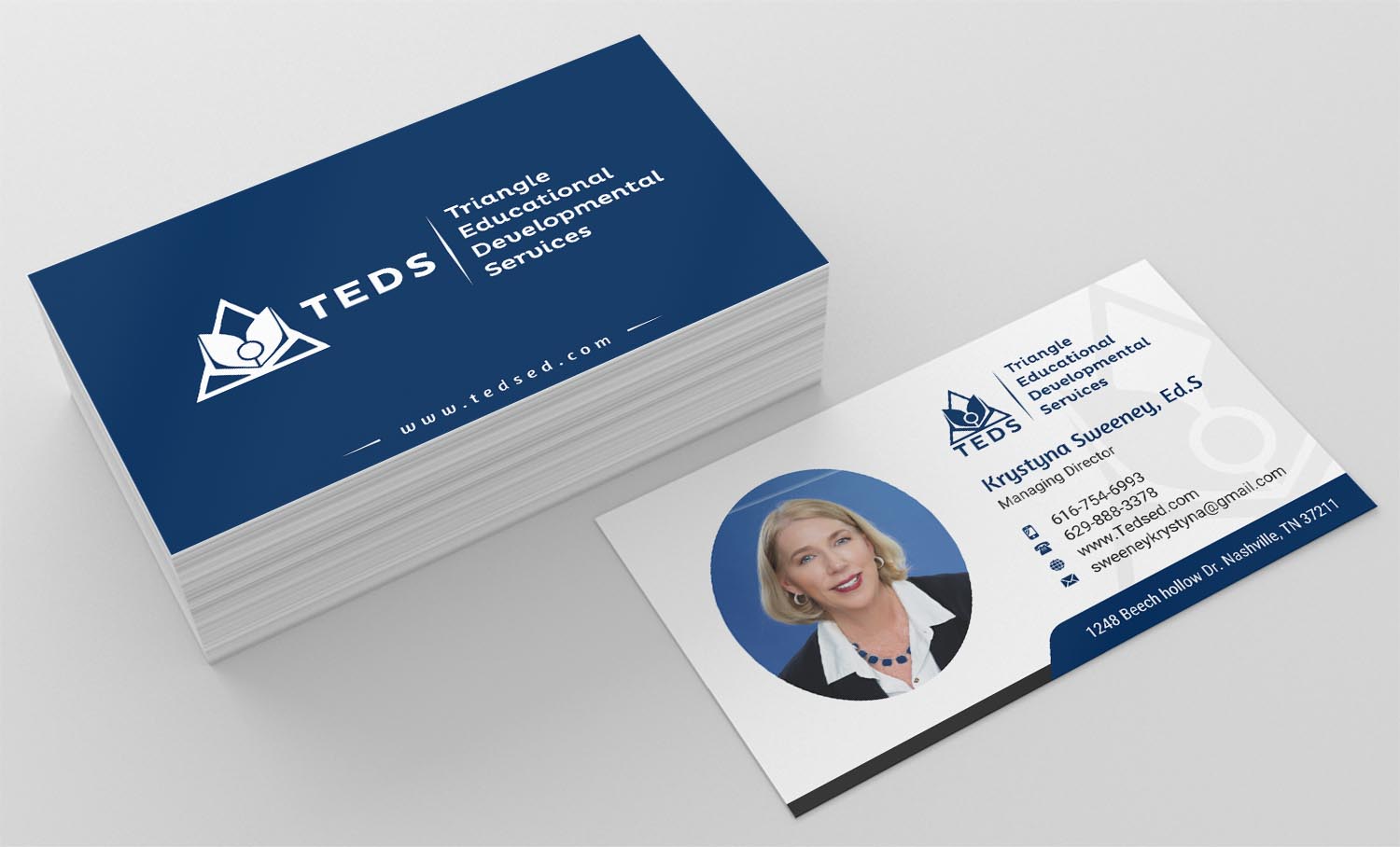 Business Card Design by INDIAN_Ashok for Triangle Educational Developmental Services | Design #18133533