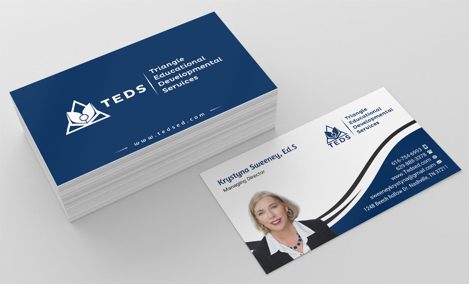 Business Card Design by INDIAN_Ashok for Triangle Educational Developmental Services | Design #18133534