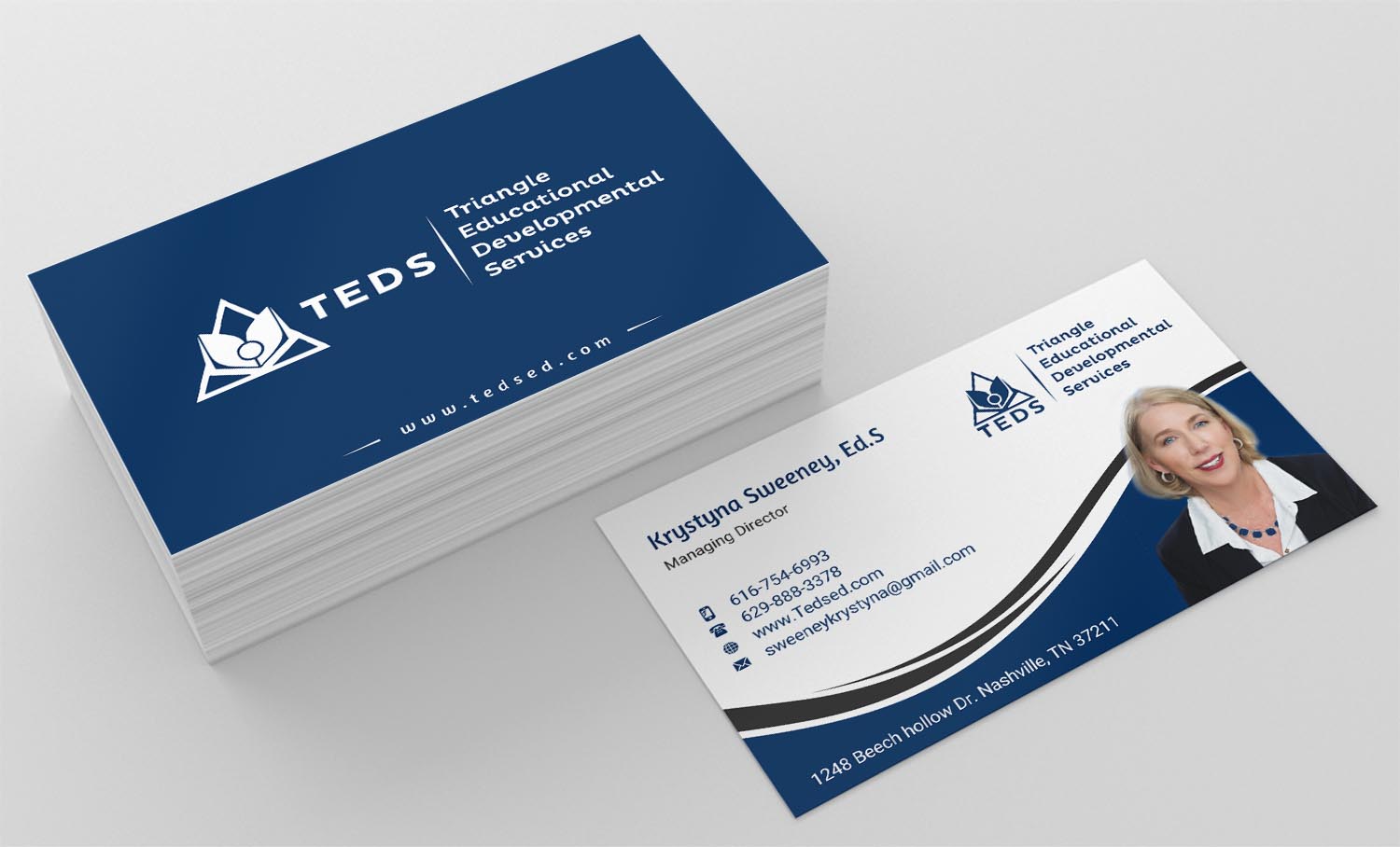 Business Card Design by INDIAN_Ashok for Triangle Educational Developmental Services | Design #18133535