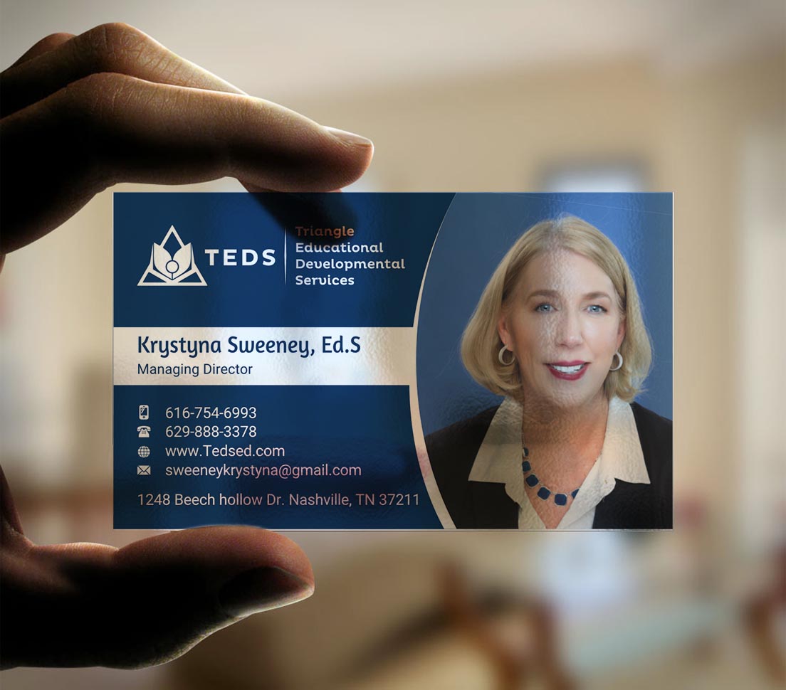Business Card Design by INDIAN_Ashok for Triangle Educational Developmental Services | Design #18133536