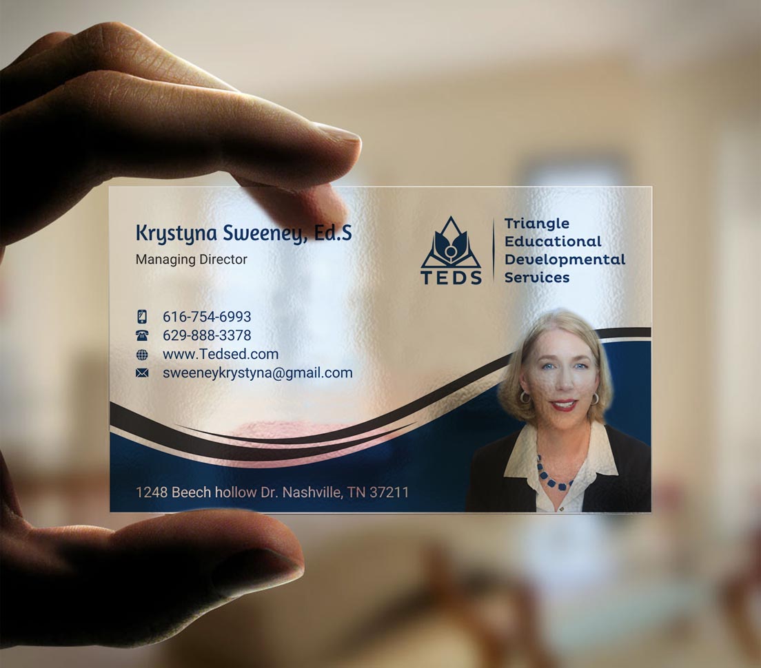 Business Card Design by INDIAN_Ashok for Triangle Educational Developmental Services | Design #18133538