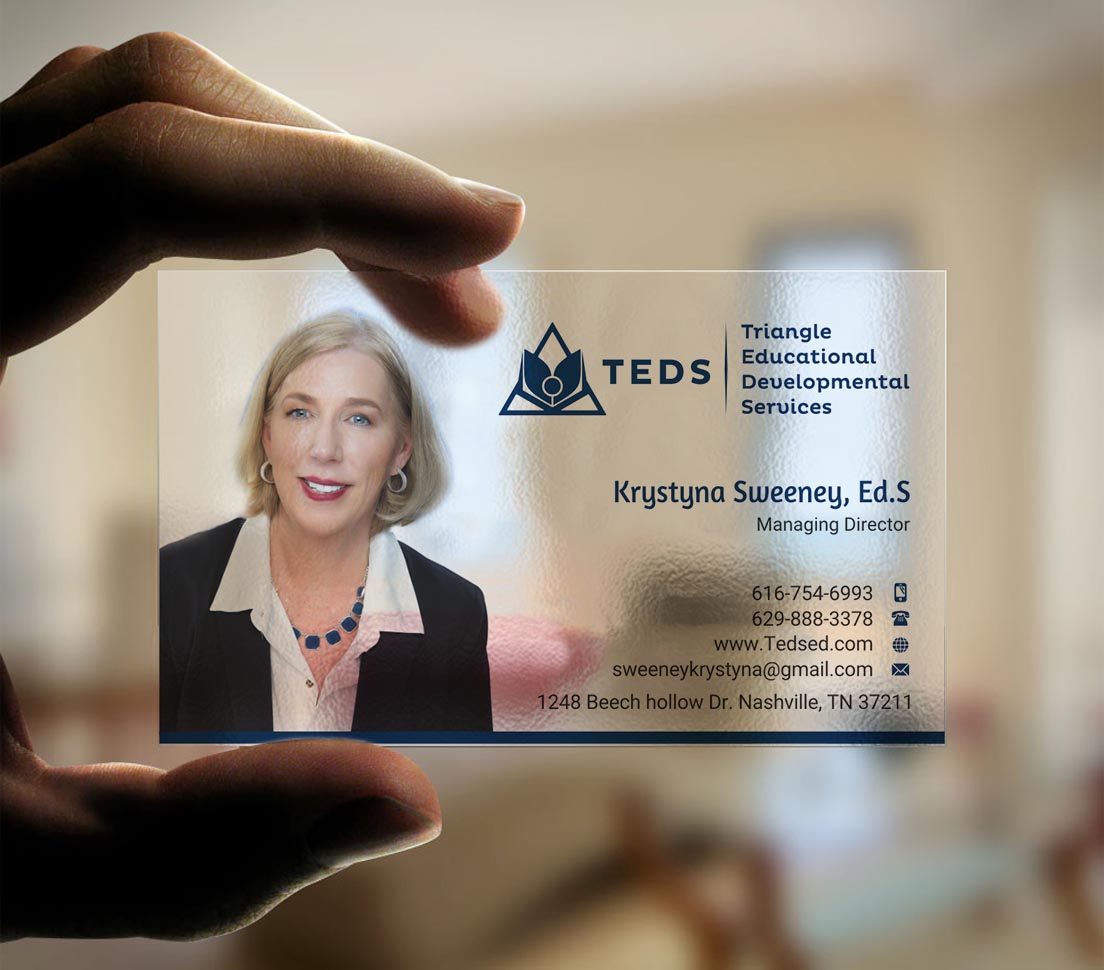 Business Card Design by INDIAN_Ashok for Triangle Educational Developmental Services | Design #18133542