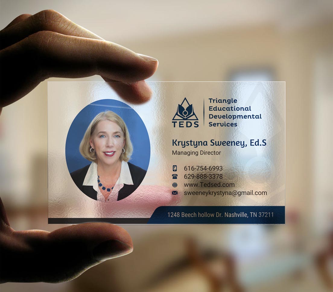 Business Card Design by INDIAN_Ashok for Triangle Educational Developmental Services | Design #18133543