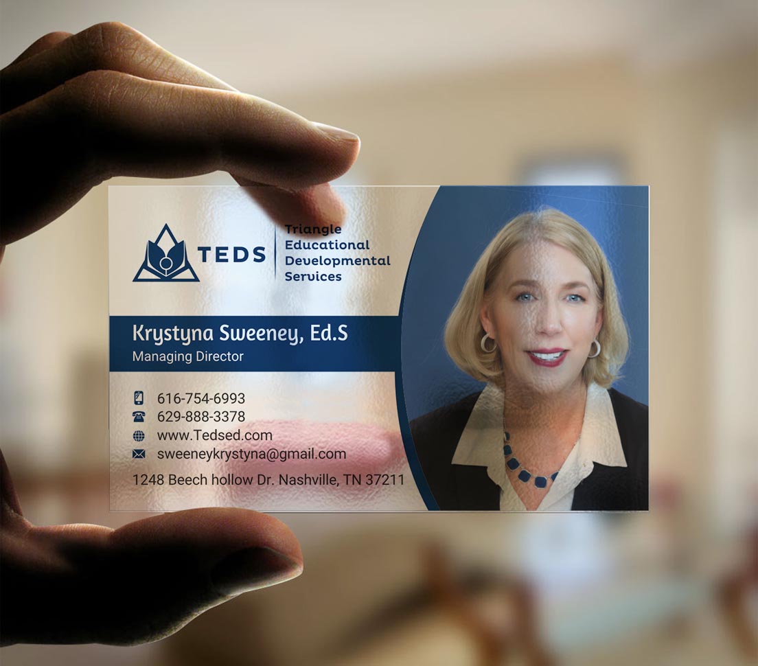 Business Card Design by INDIAN_Ashok for Triangle Educational Developmental Services | Design #18133547