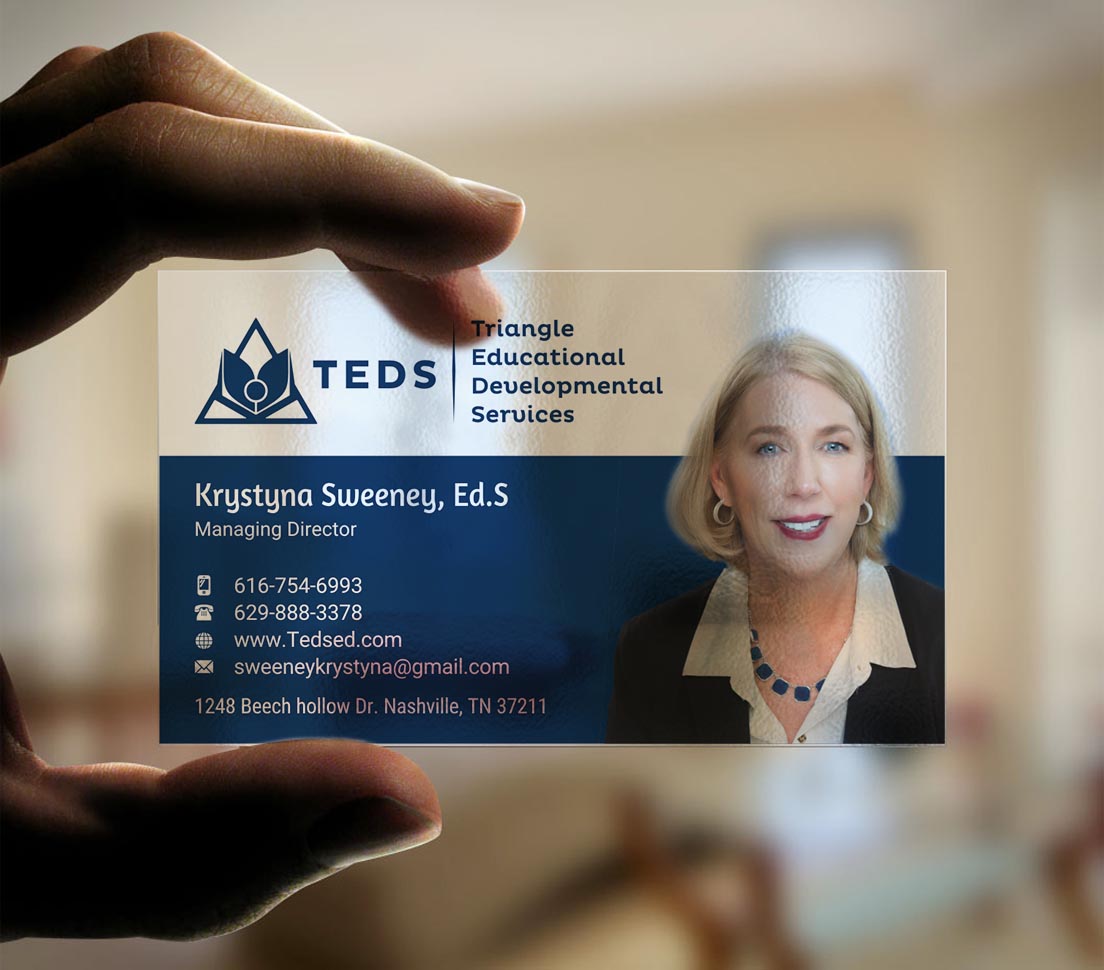 Business Card Design by INDIAN_Ashok for Triangle Educational Developmental Services | Design #18133548